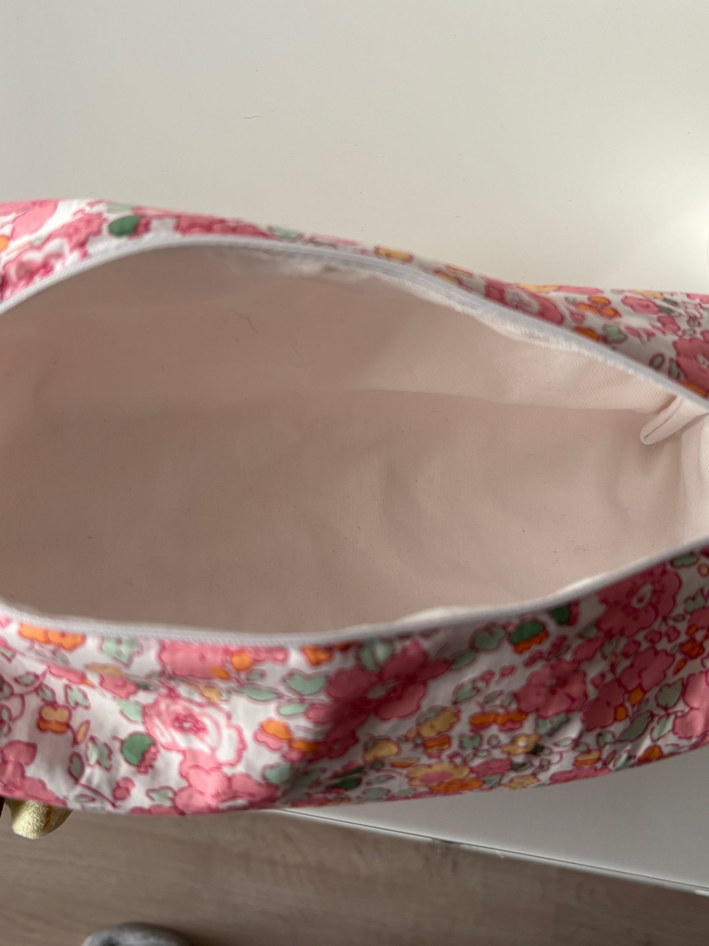 trousse de toilette/ maquillage molletonné fleur