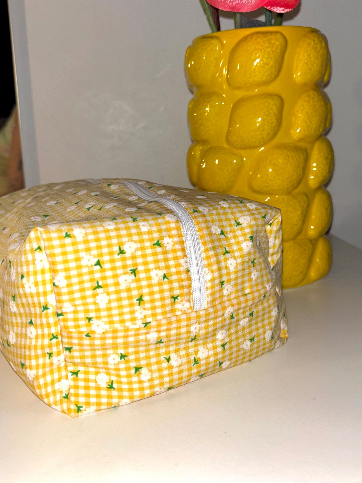 XL trousse de toilette/maquillage marguerite