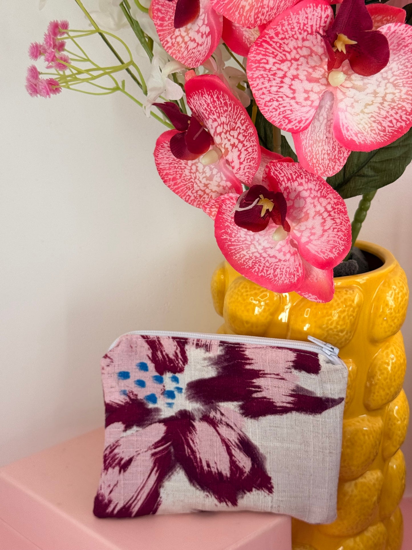 pochette lin fleur