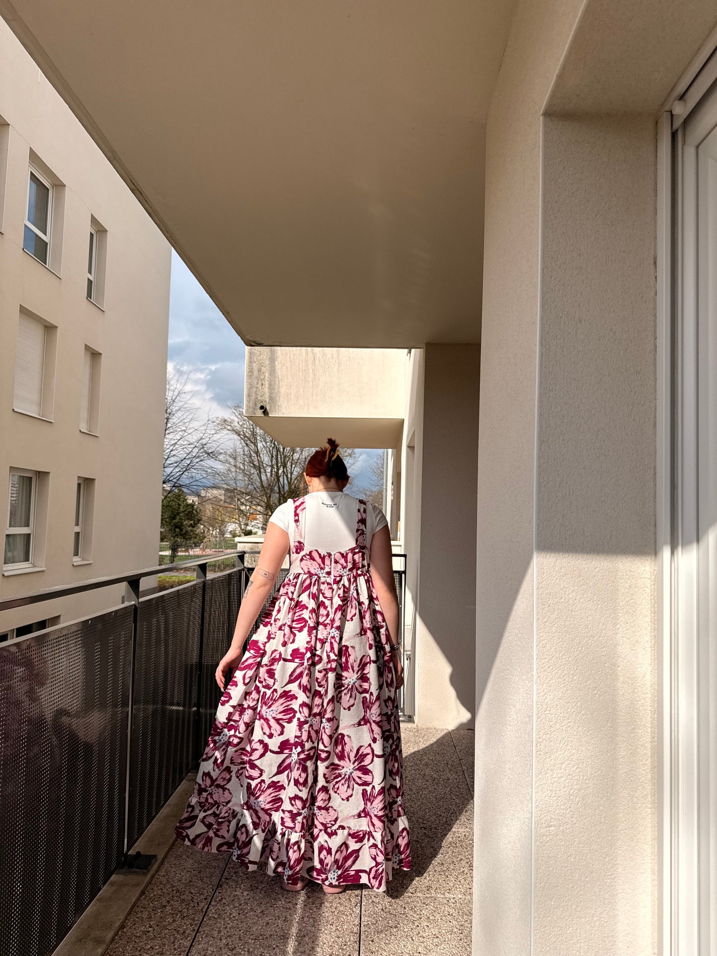 Robe longue fleurie