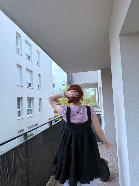 Robe courte Froufrou noir