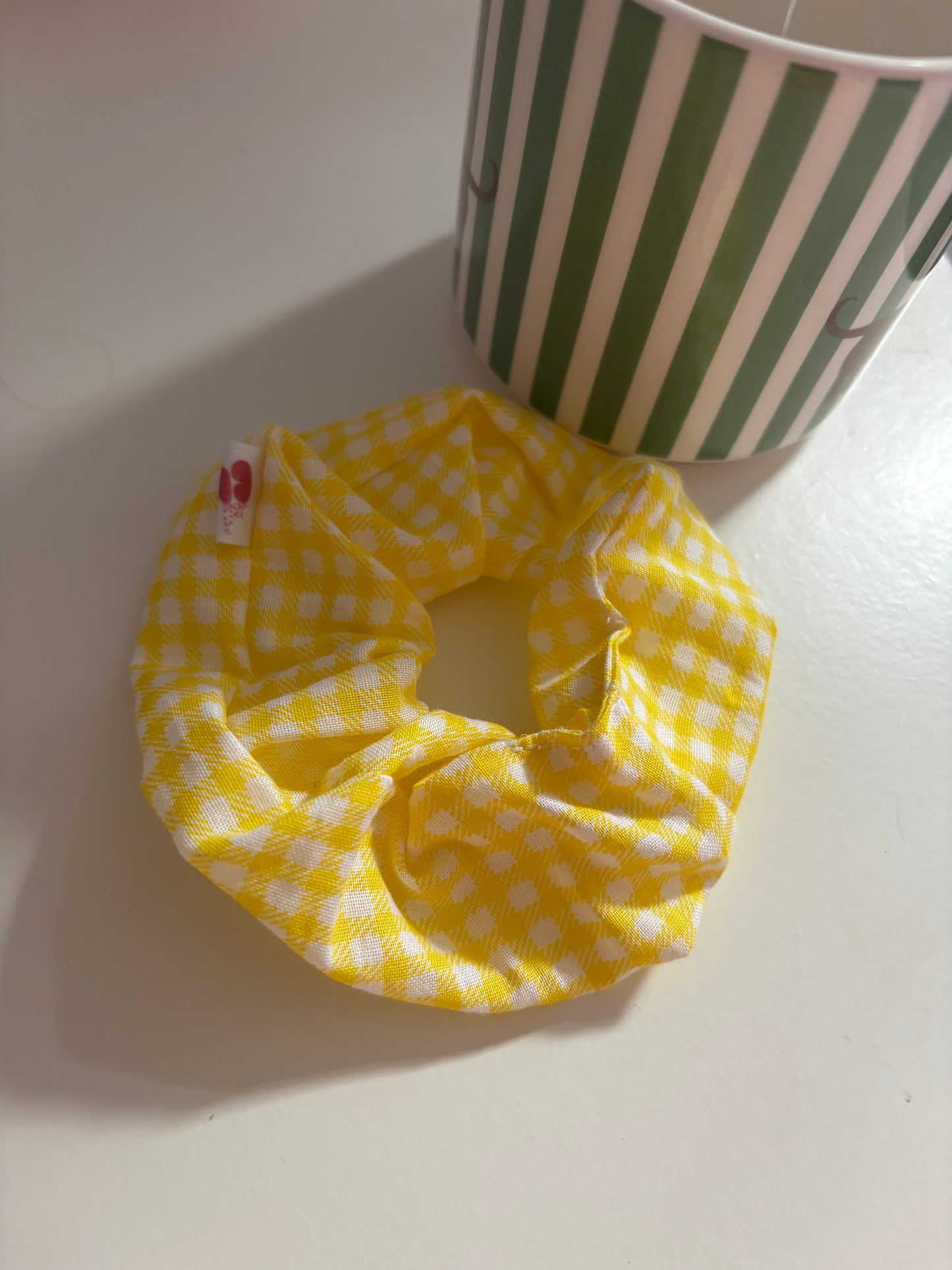 chouchou Vichy jaune