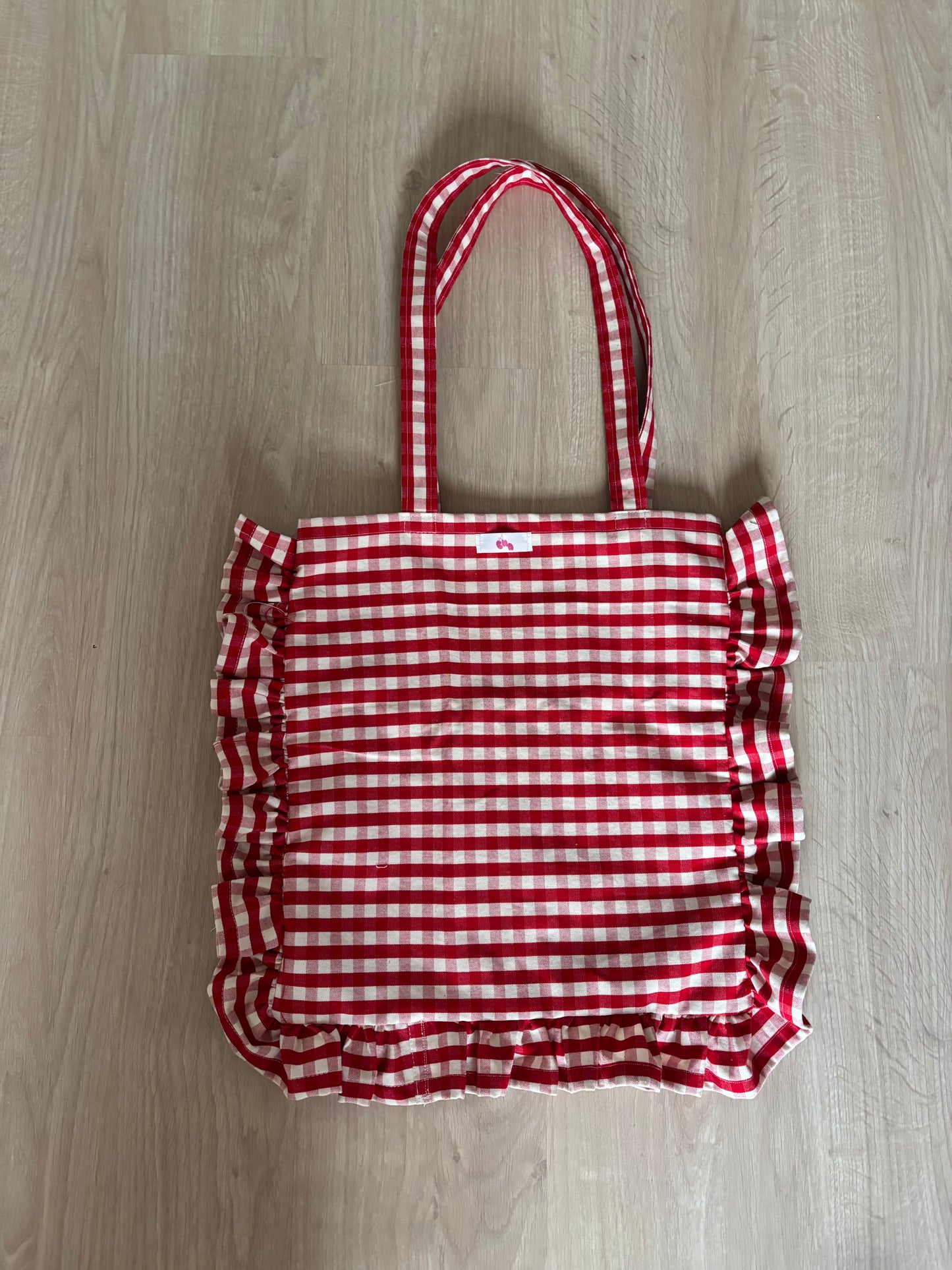 tote bag vichy rouge