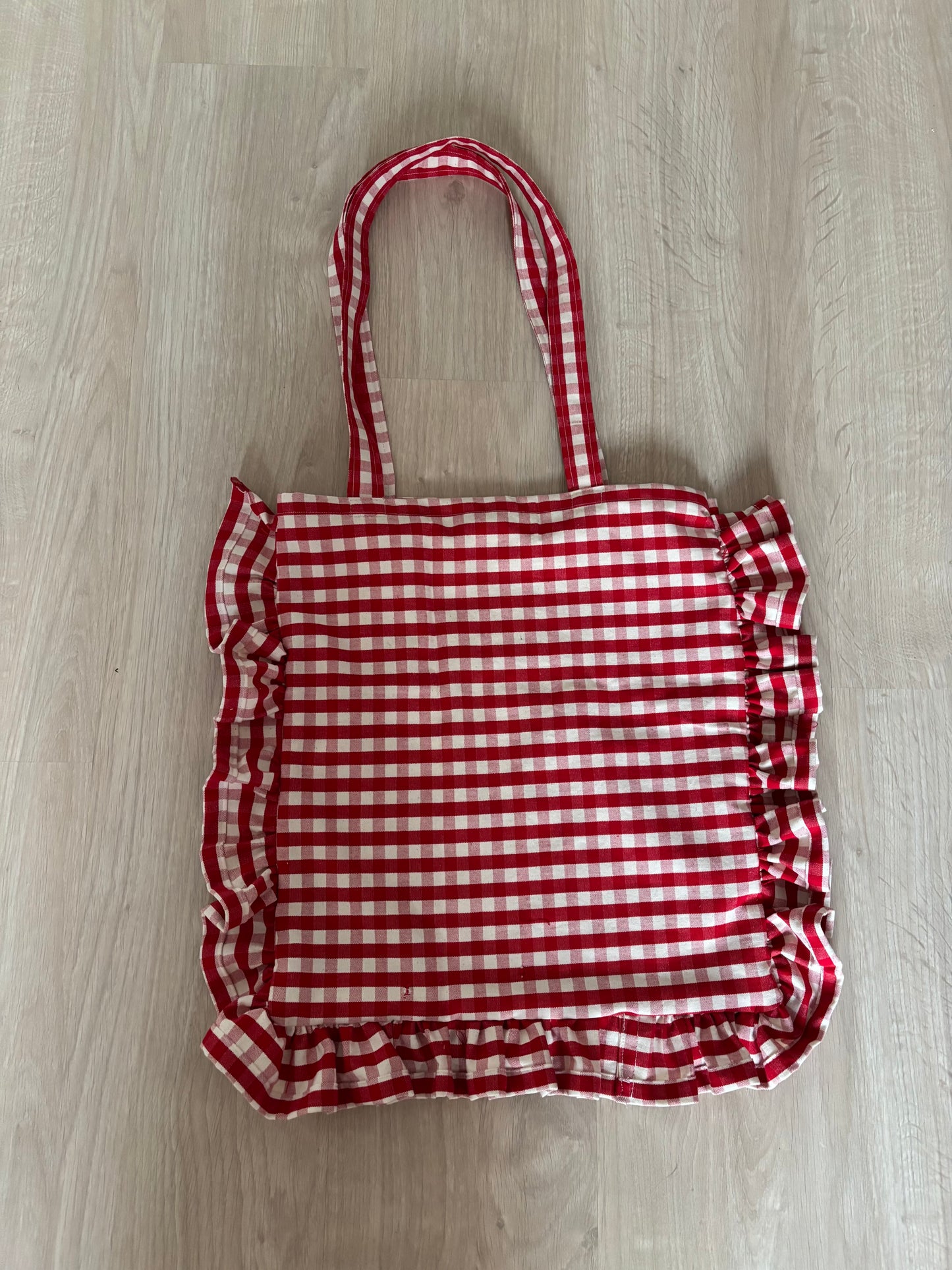 tote bag vichy rouge
