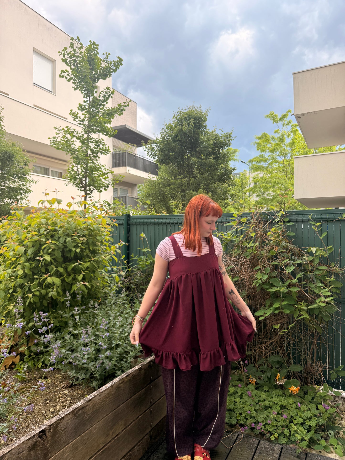 robe courte bordeaux