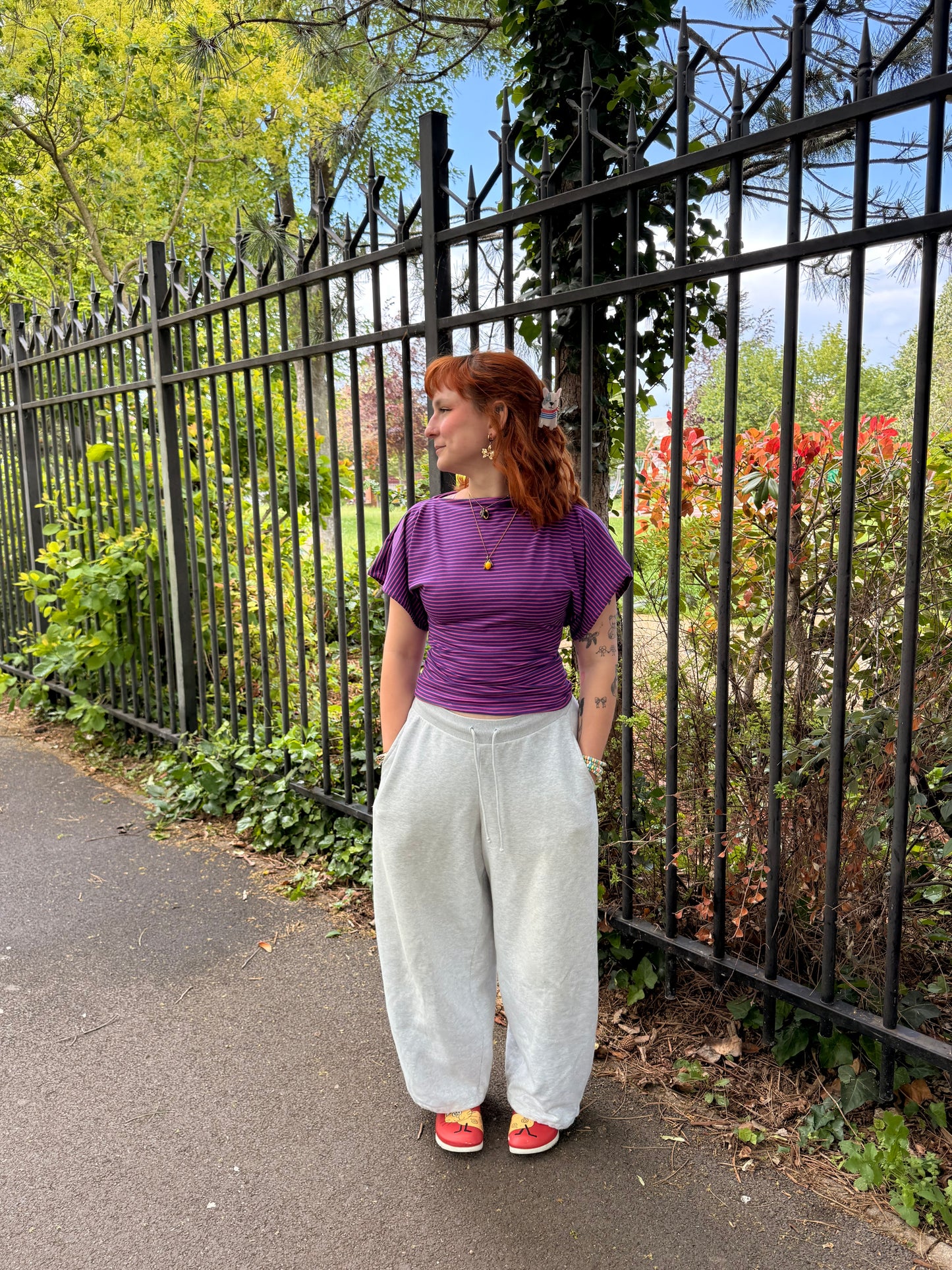 Top isée rose/violet