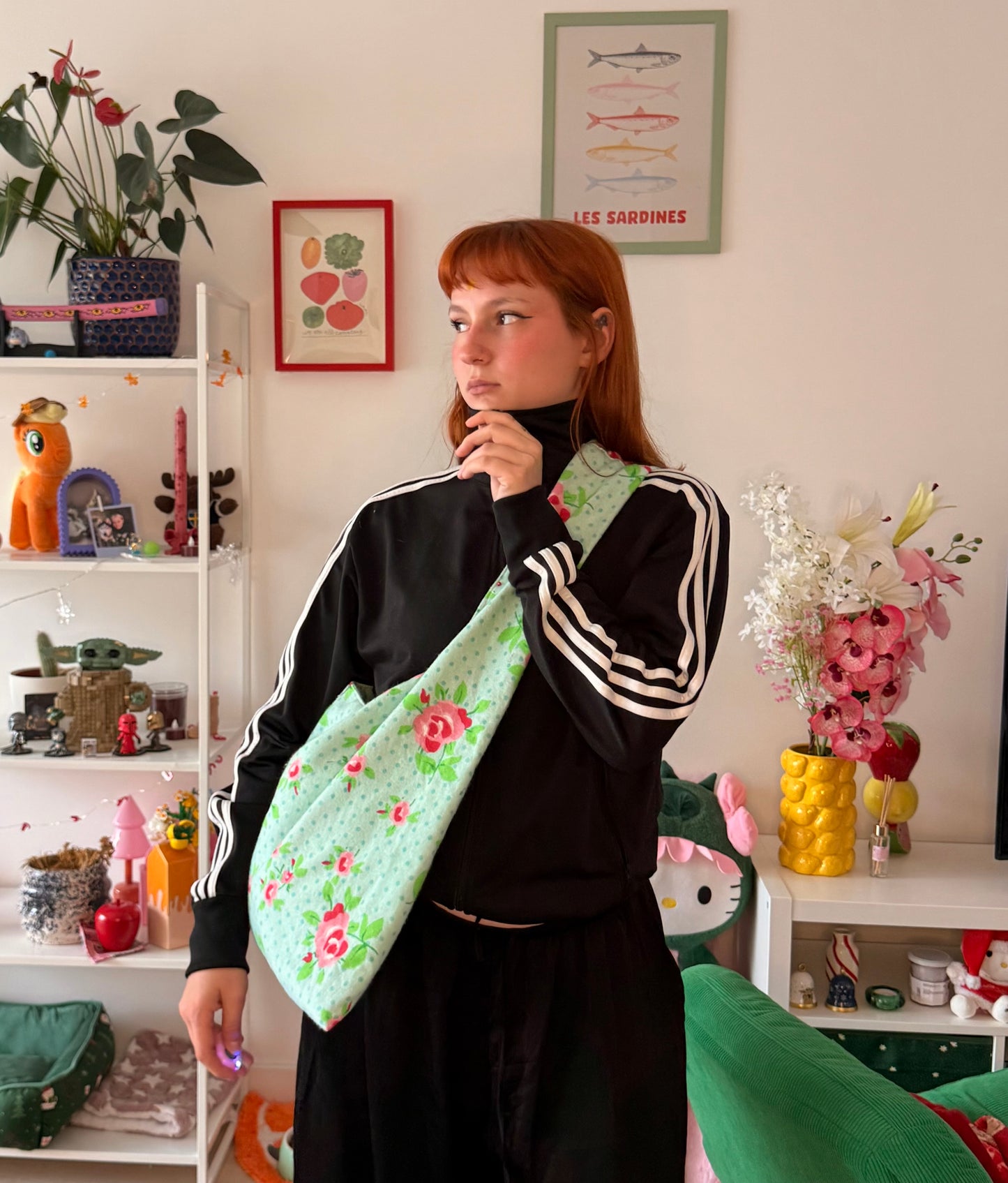 Sac dannie vert/rose