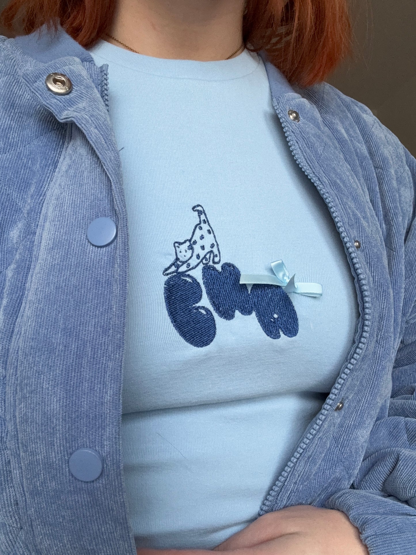 T shirt CHA bleu