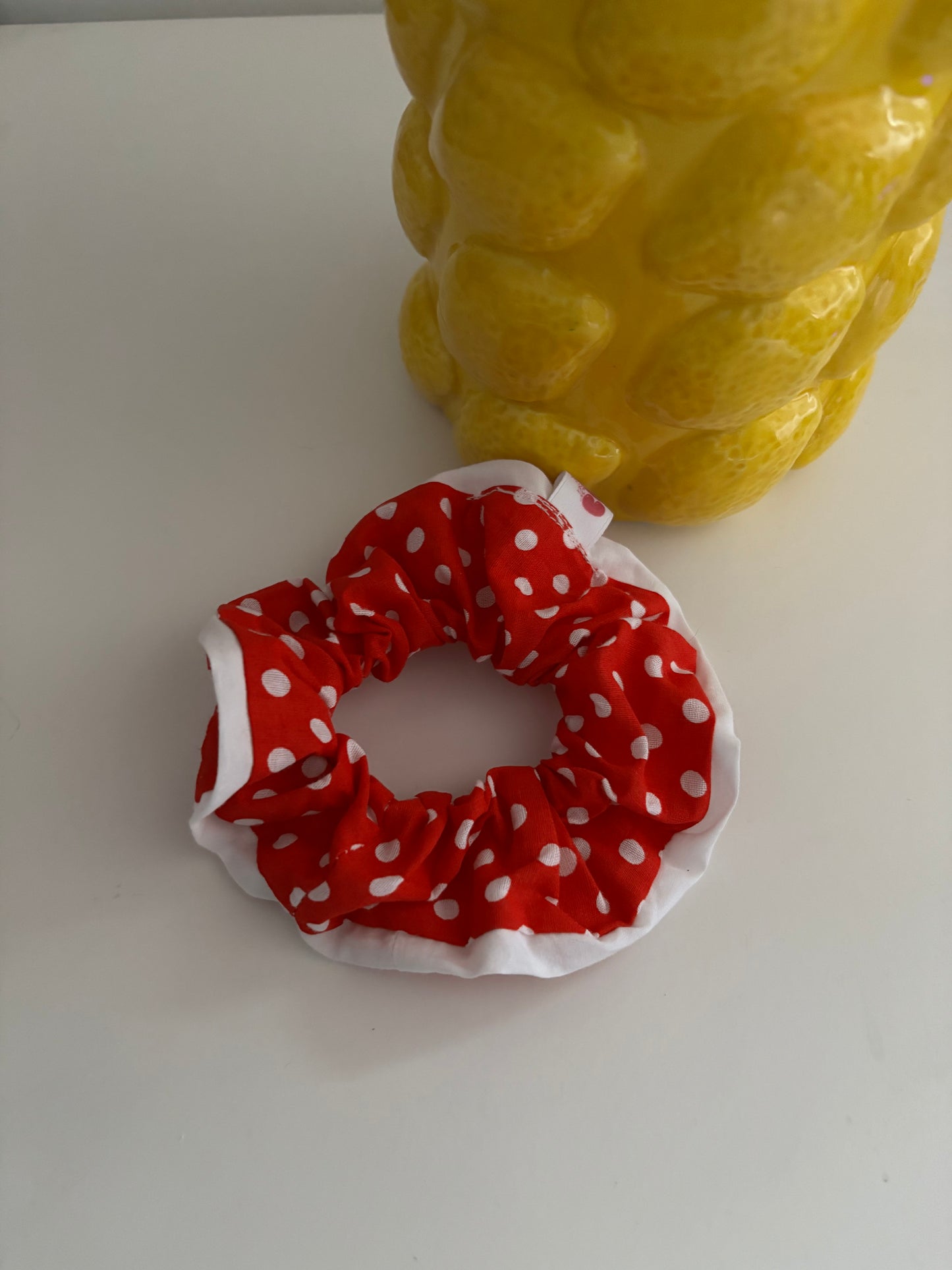 chouchou XL pois rouge