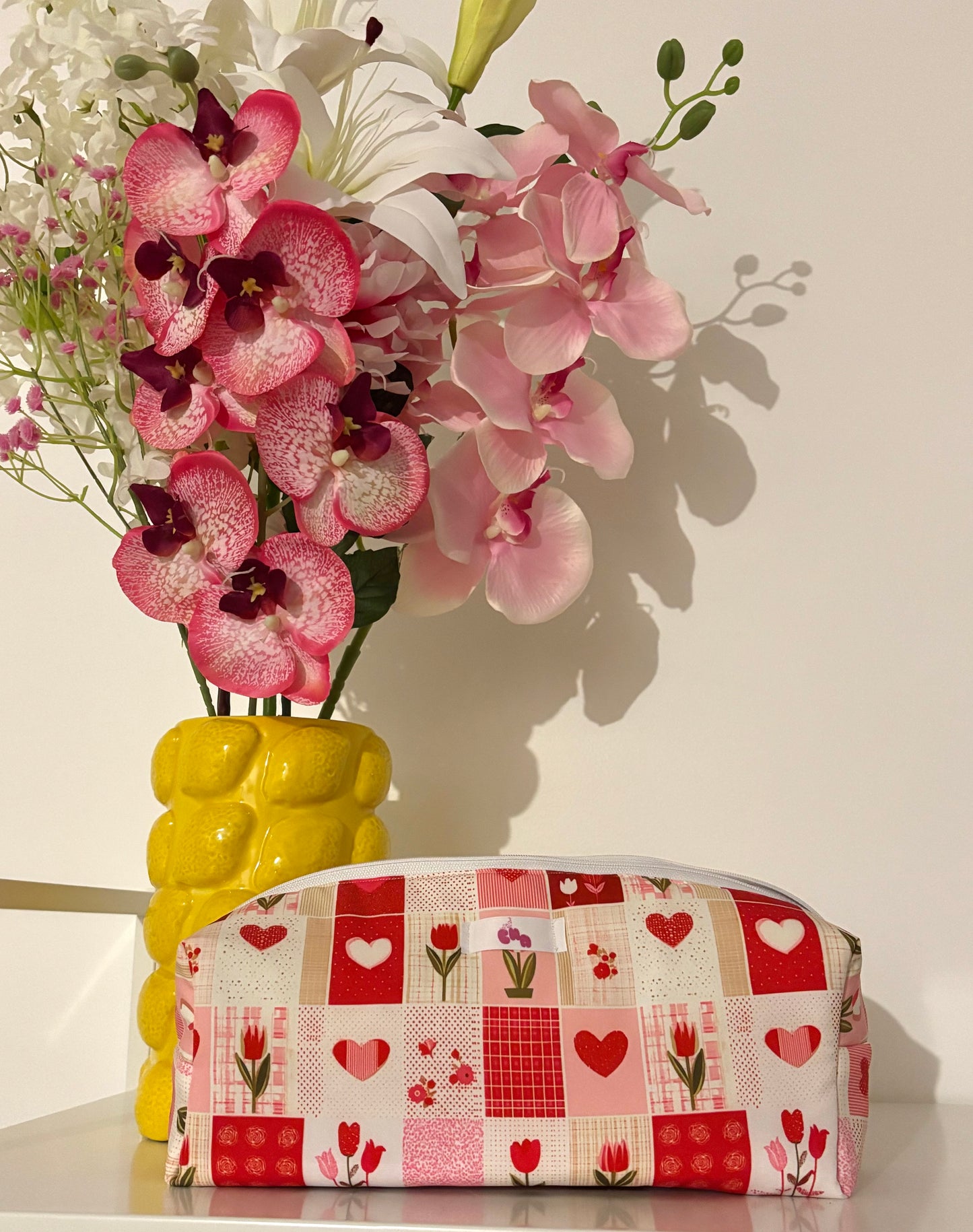 trousse de toilette/ maquillage molletonné mosaïque