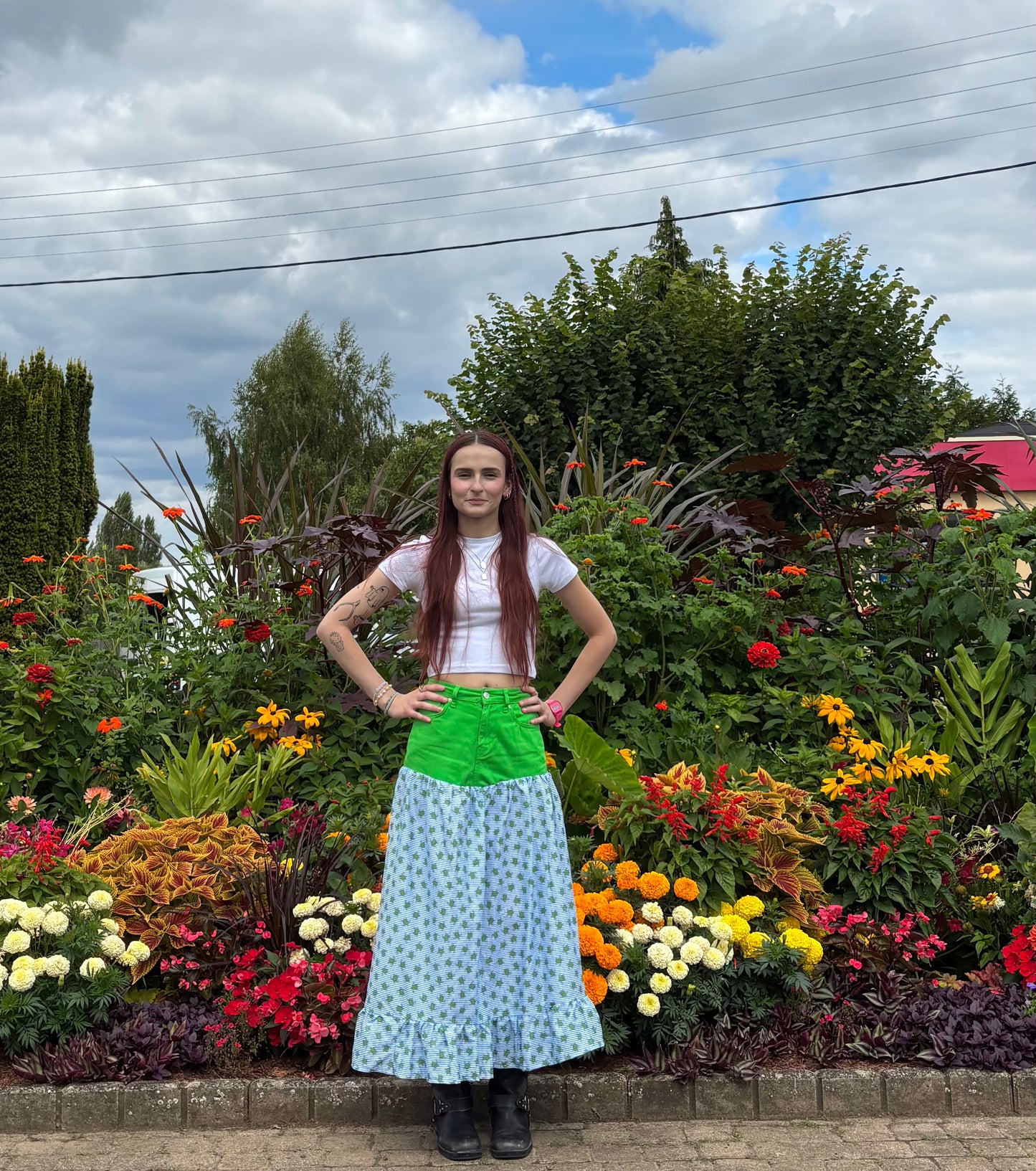 jupe mi jean mi coton tortue