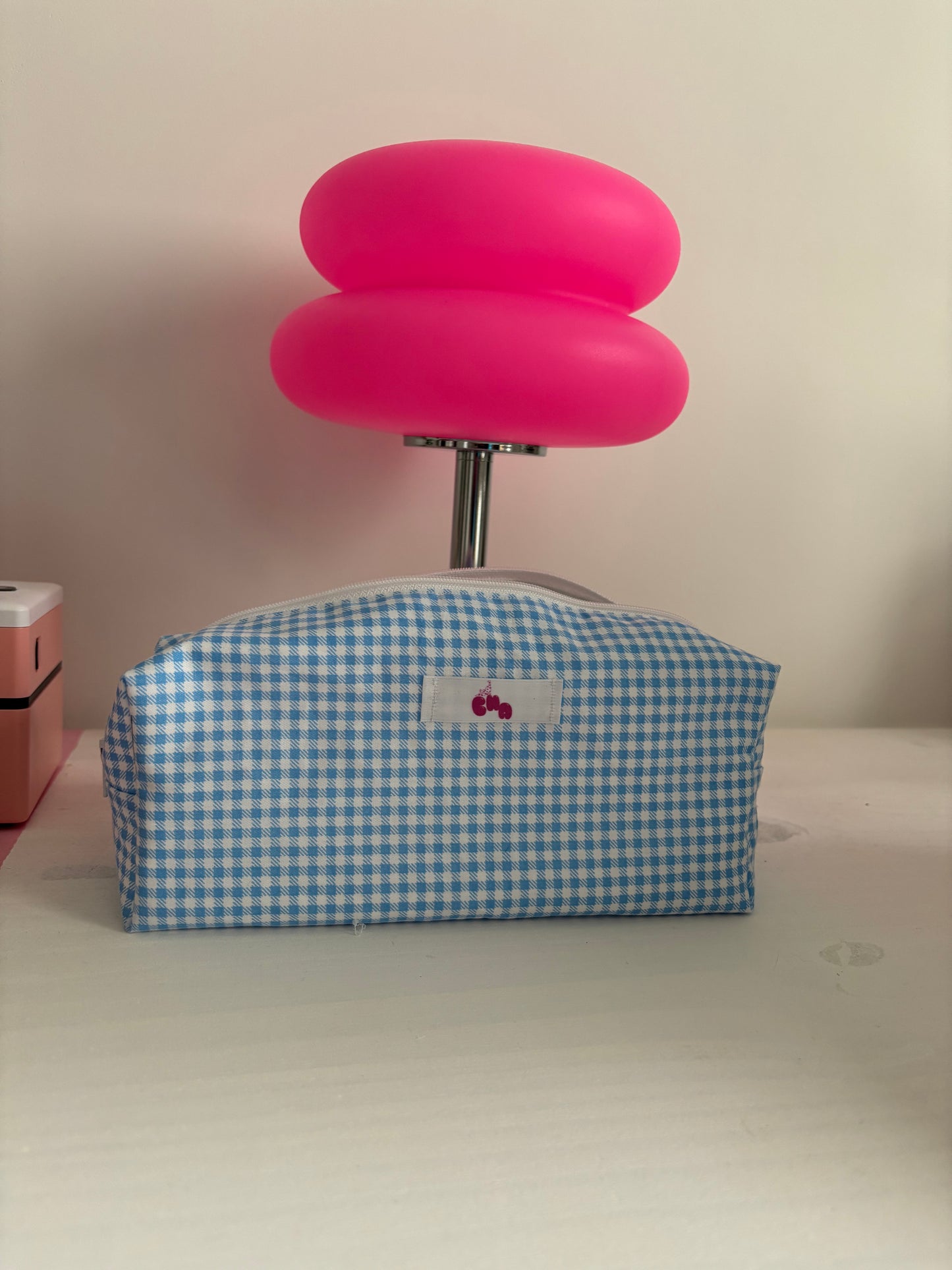 trousse de toilette/ maquillage vichy bleu