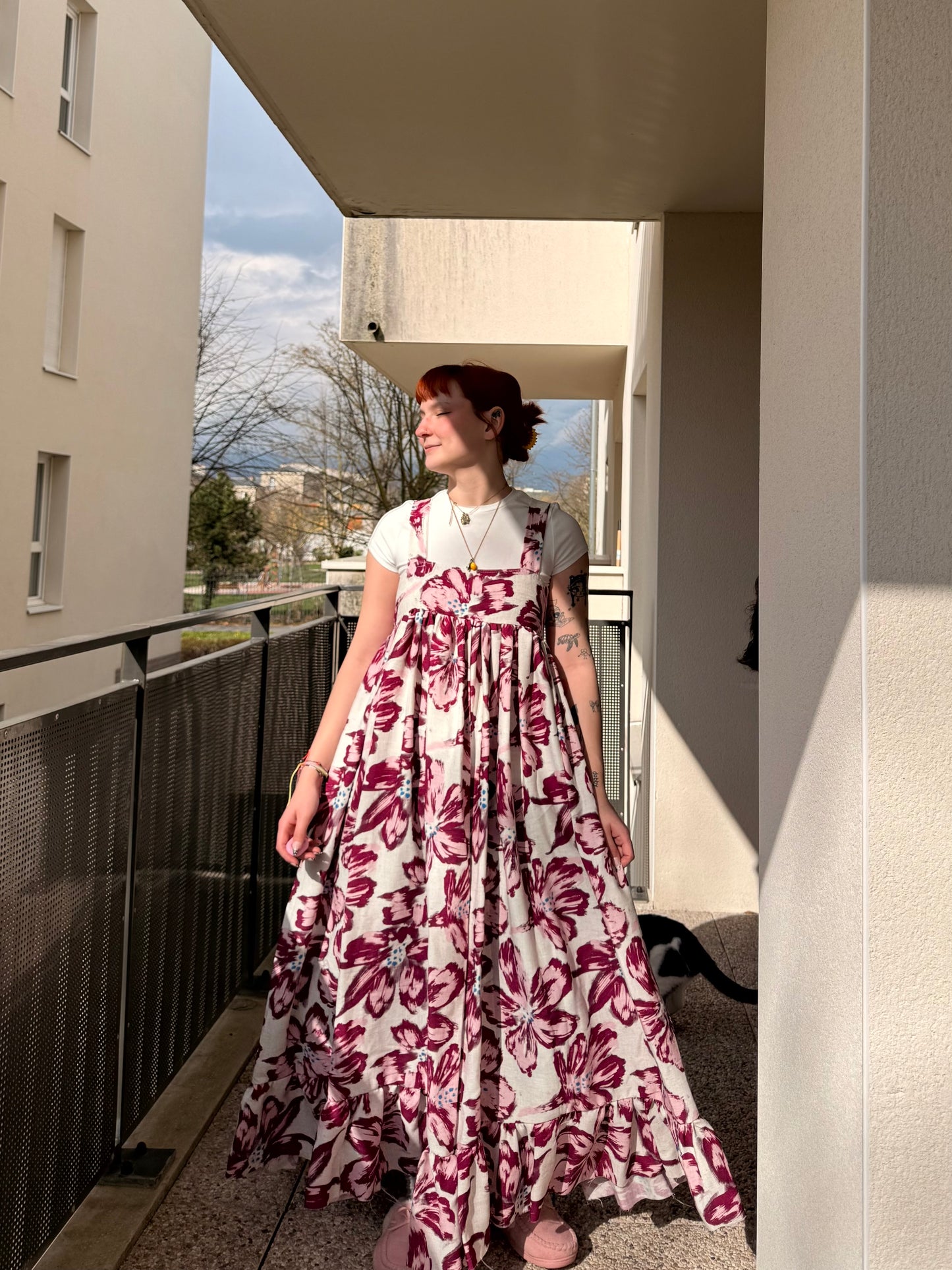 Robe longue fleurie