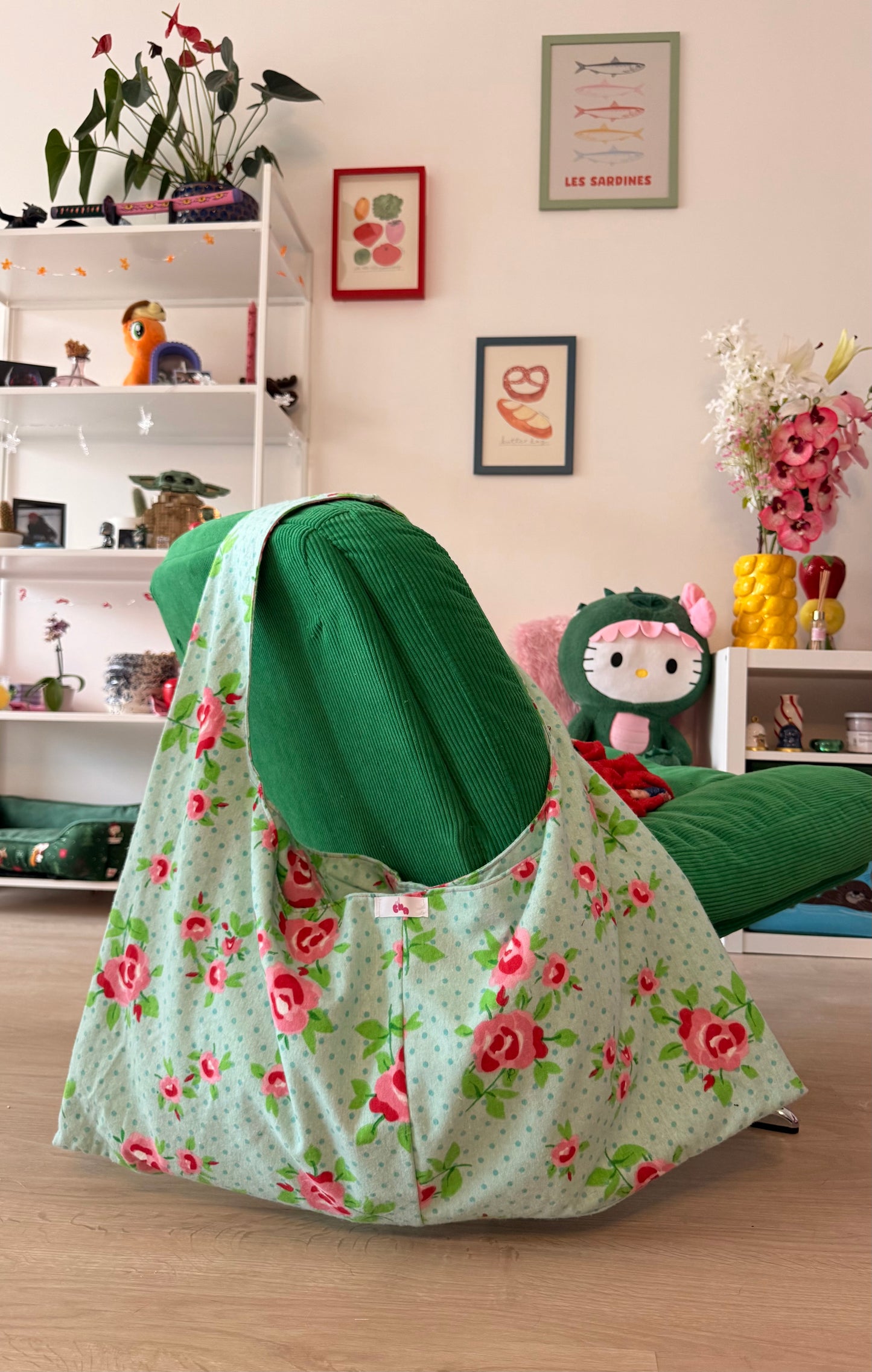 Sac dannie vert/rose