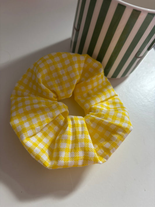 chouchou Vichy jaune