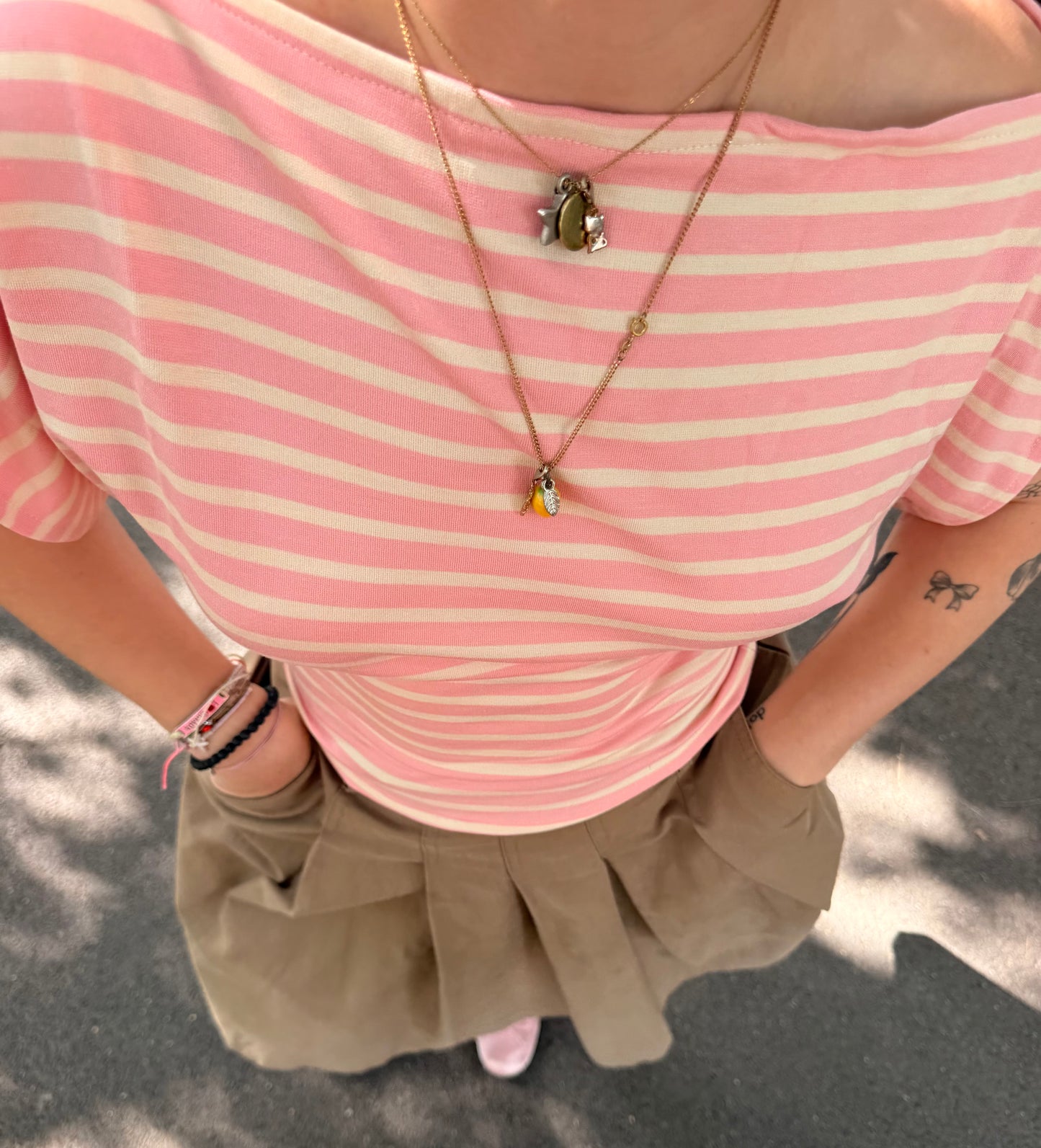 Top isée rose/jaune