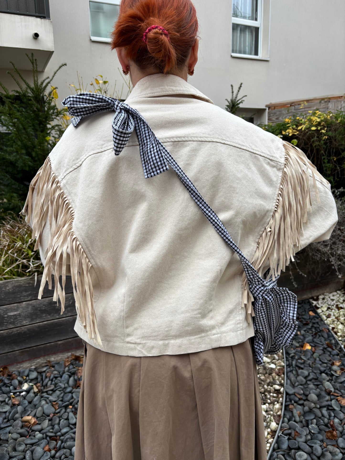 Sac bandoulière L vichy noir