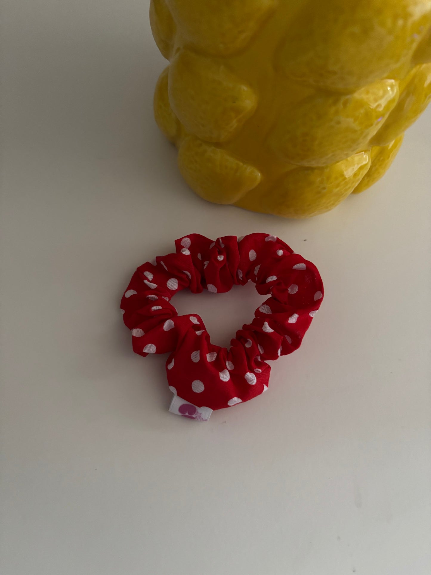 mini chouchou pois rouge