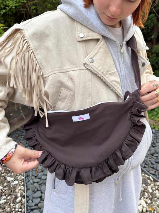 sac bandoulière chocolat