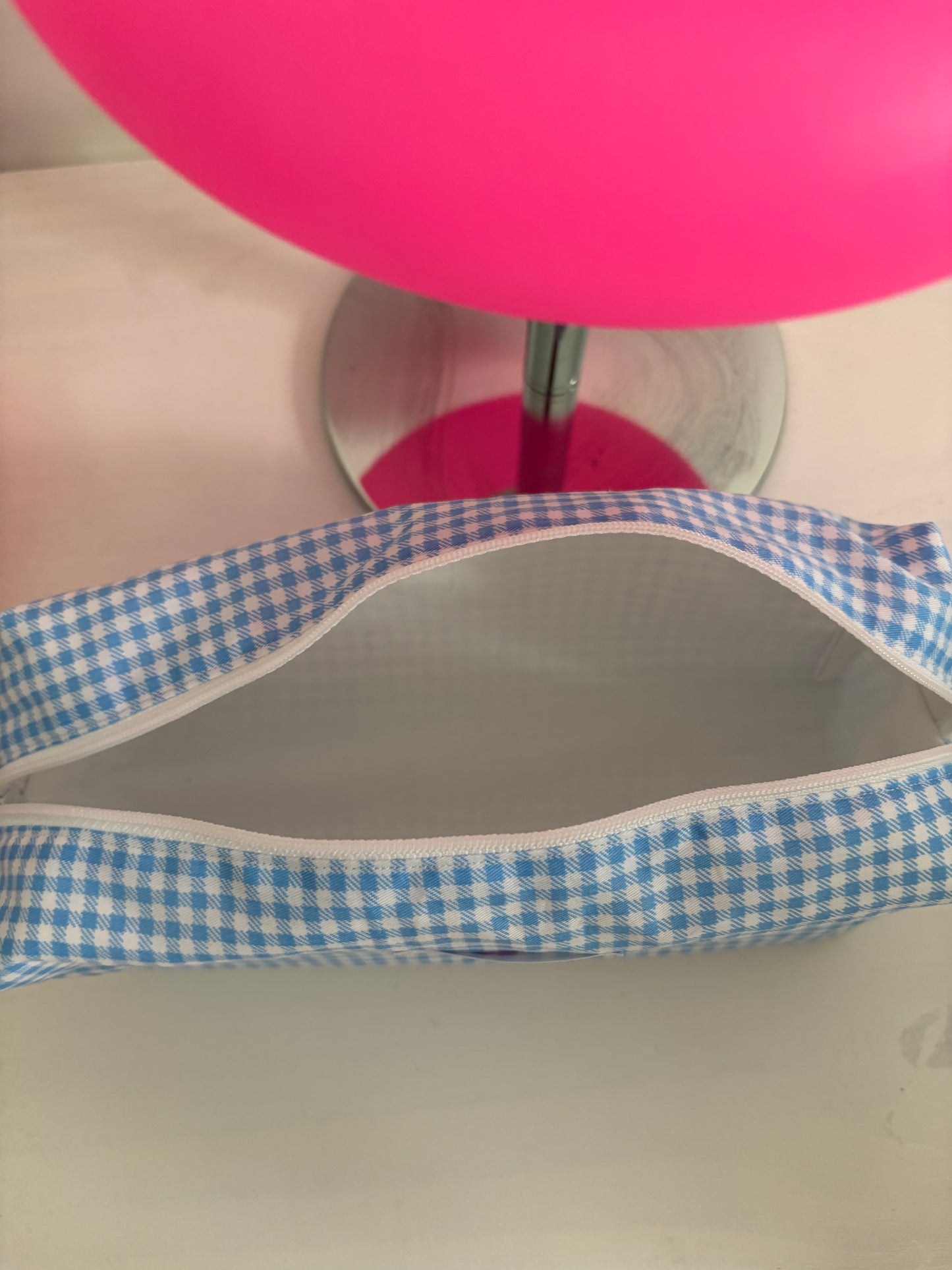 trousse de toilette/ maquillage vichy bleu