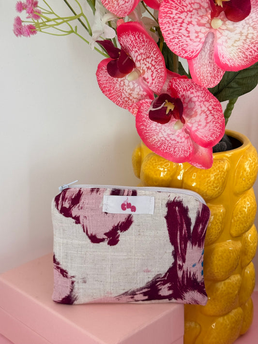 pochette lin fleur