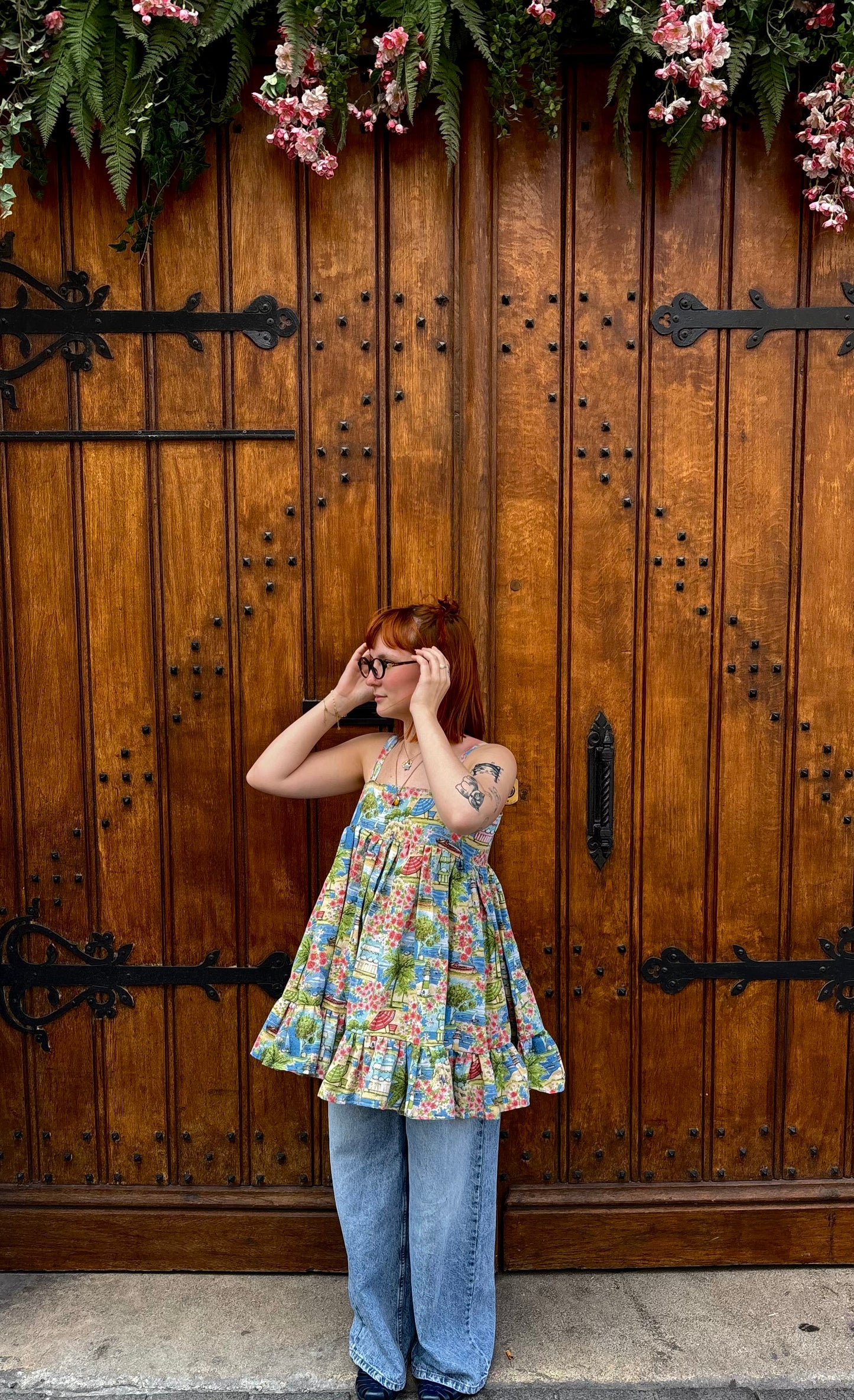 Robe courte Froufrou paysage