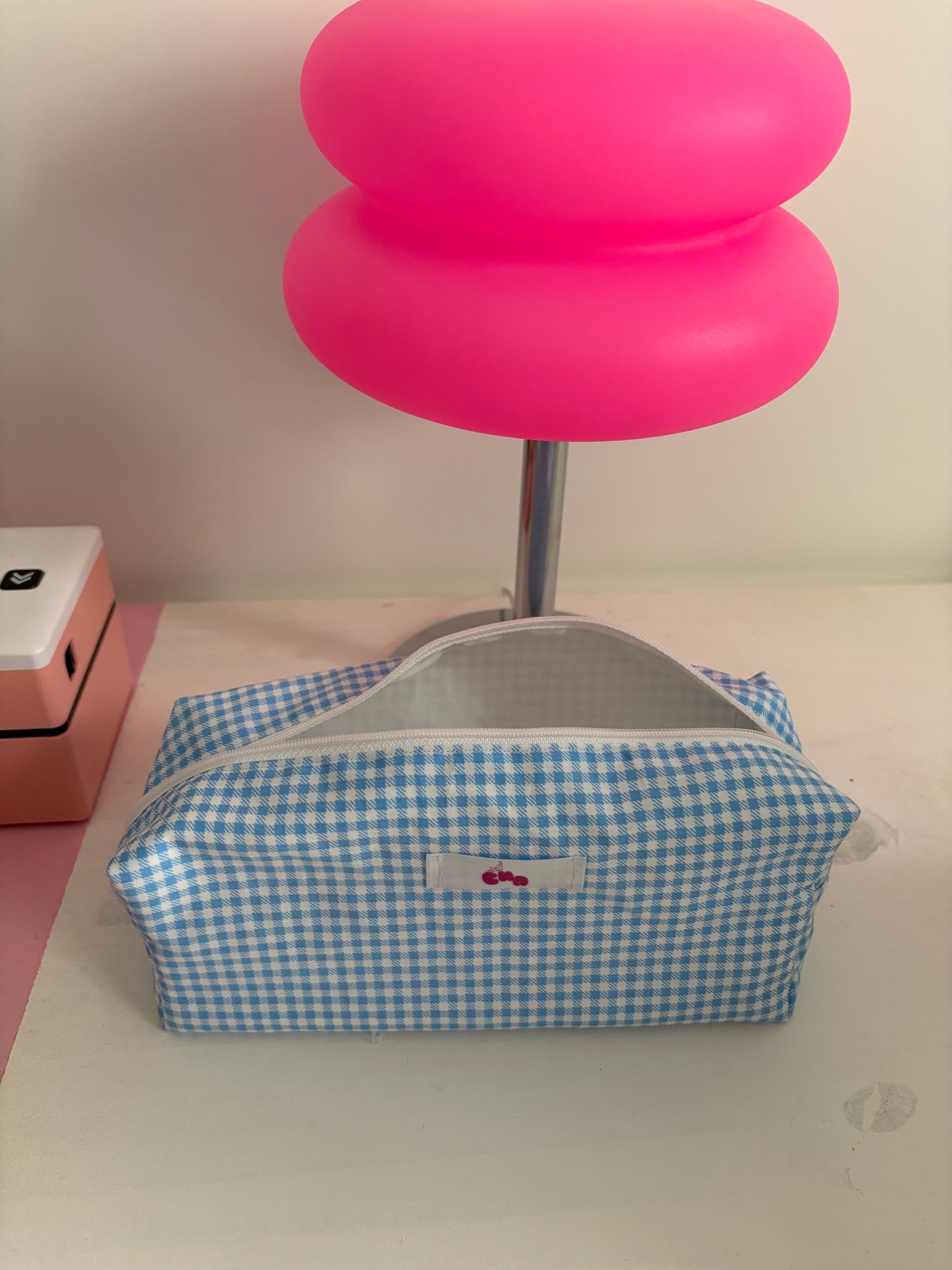 trousse de toilette/ maquillage vichy bleu