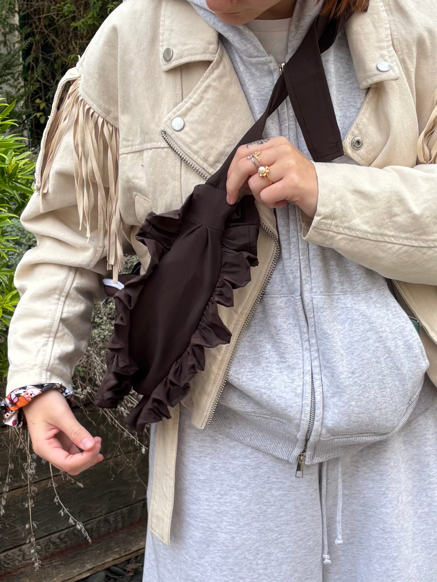 sac bandoulière chocolat