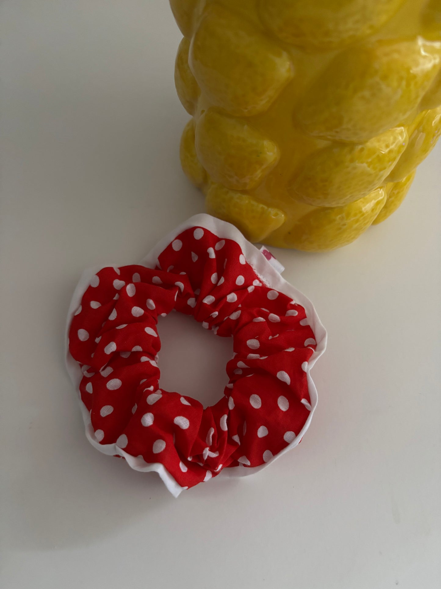 chouchou XL pois rouge