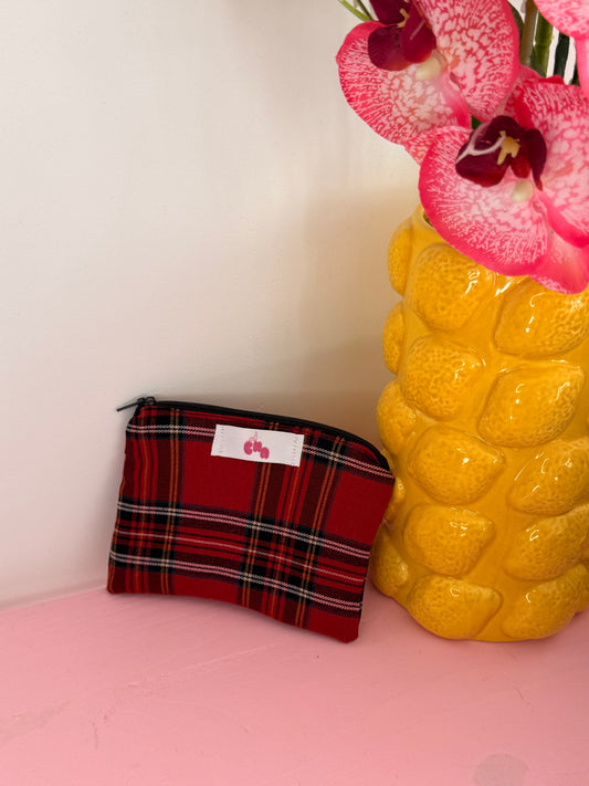 pochette tartan rouge