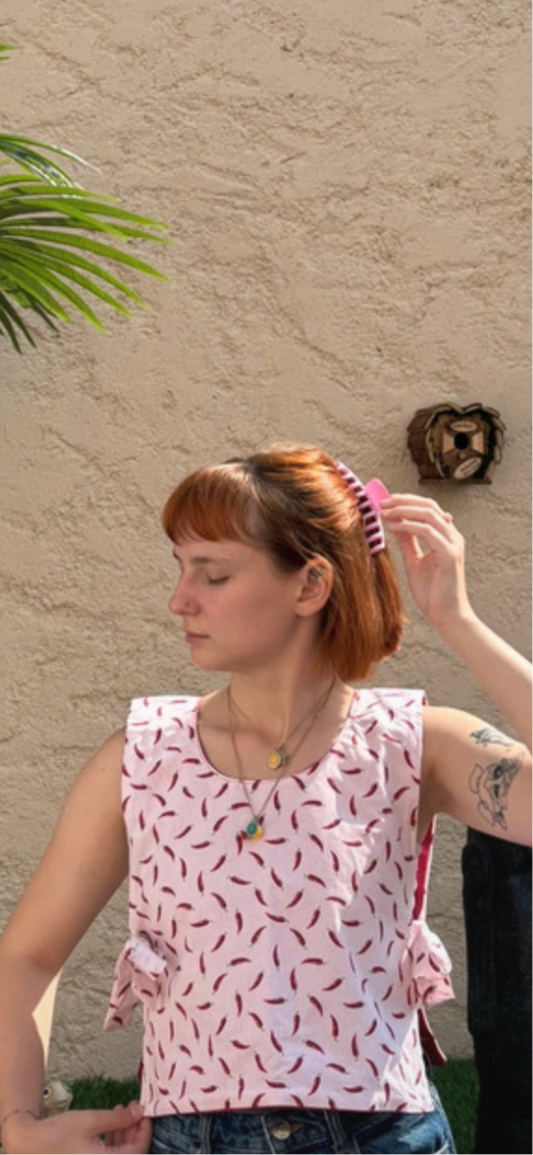 haut réversible piment