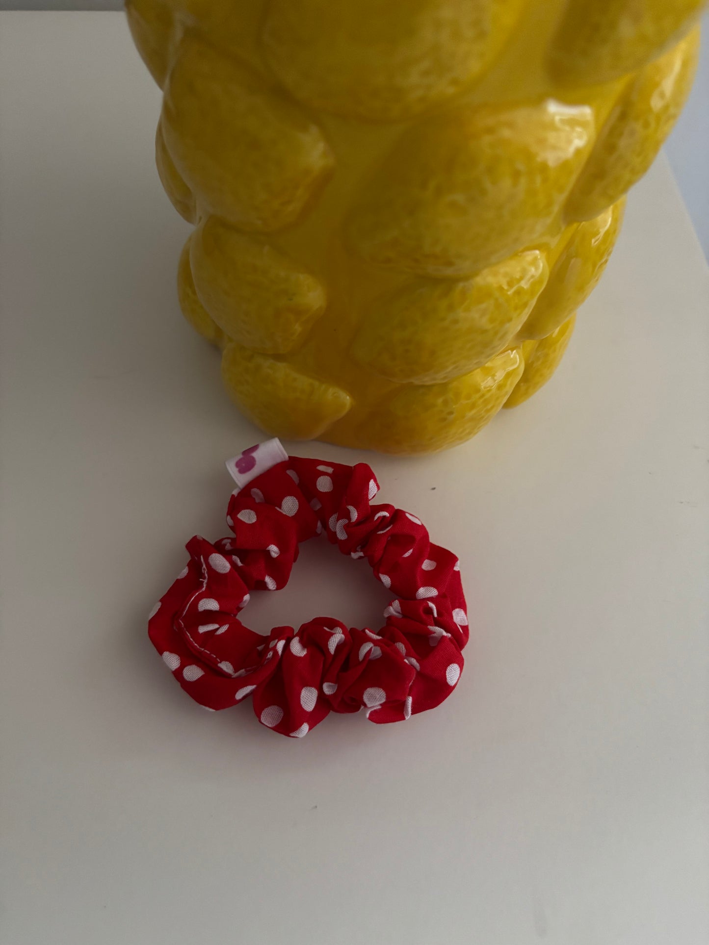 mini chouchou pois rouge