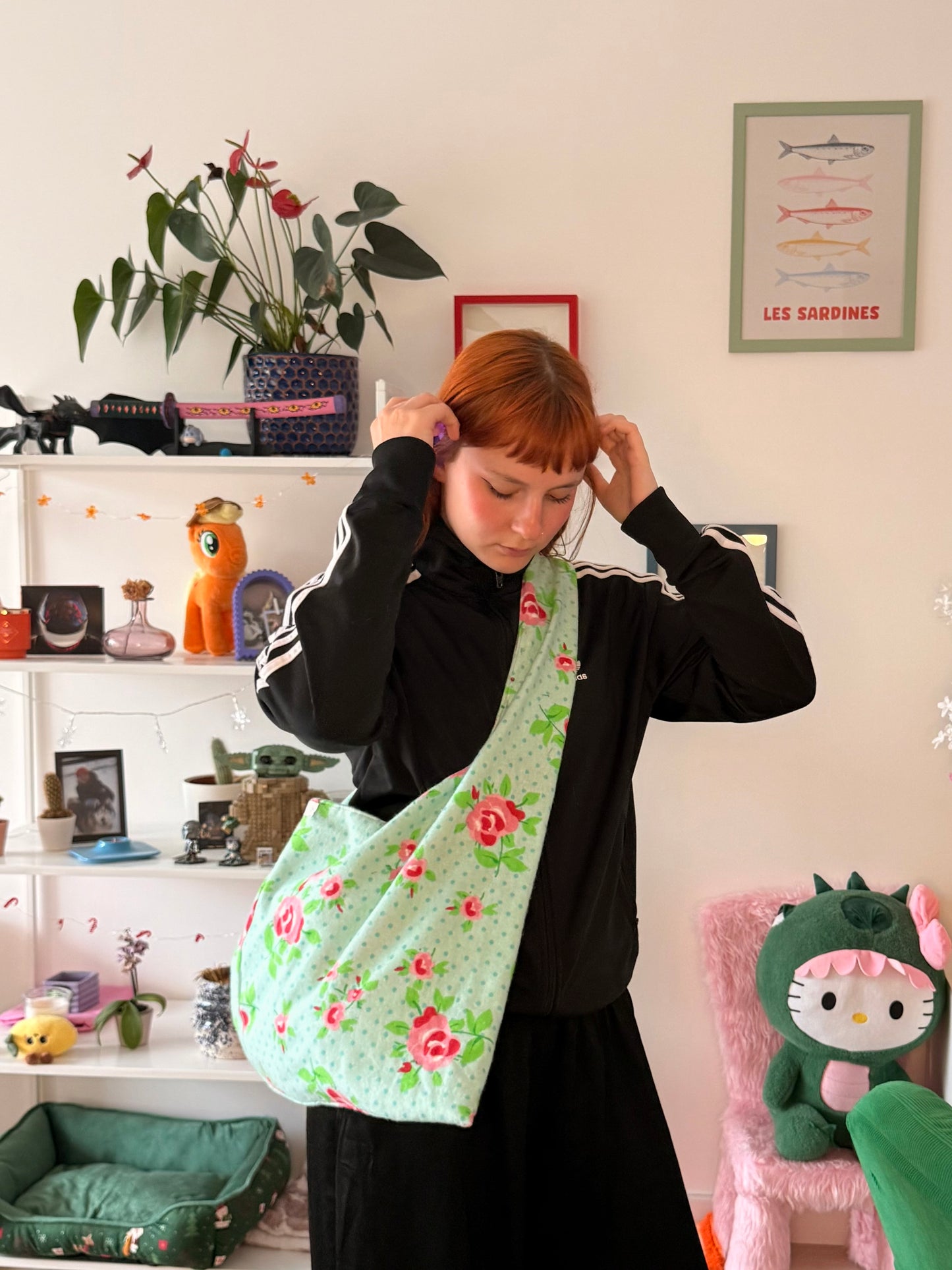 Sac dannie vert/rose