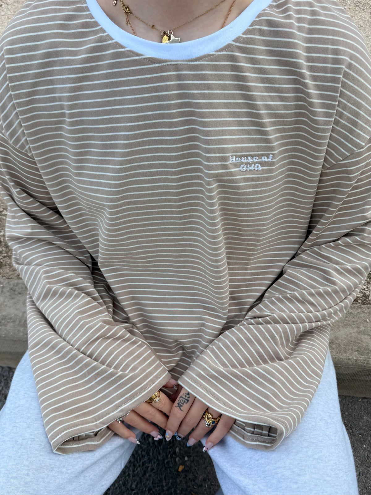 Manche longue Oly beige